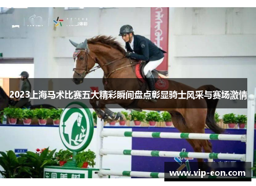 2023上海马术比赛五大精彩瞬间盘点彰显骑士风采与赛场激情