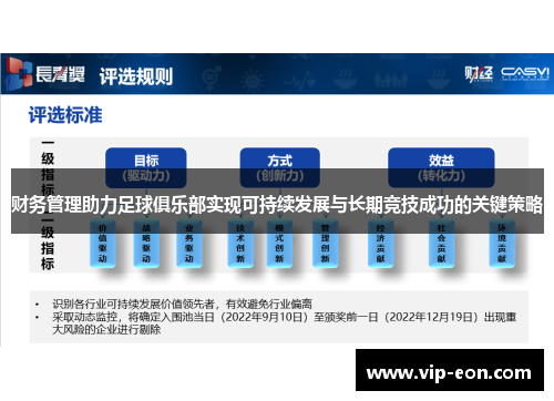 财务管理助力足球俱乐部实现可持续发展与长期竞技成功的关键策略